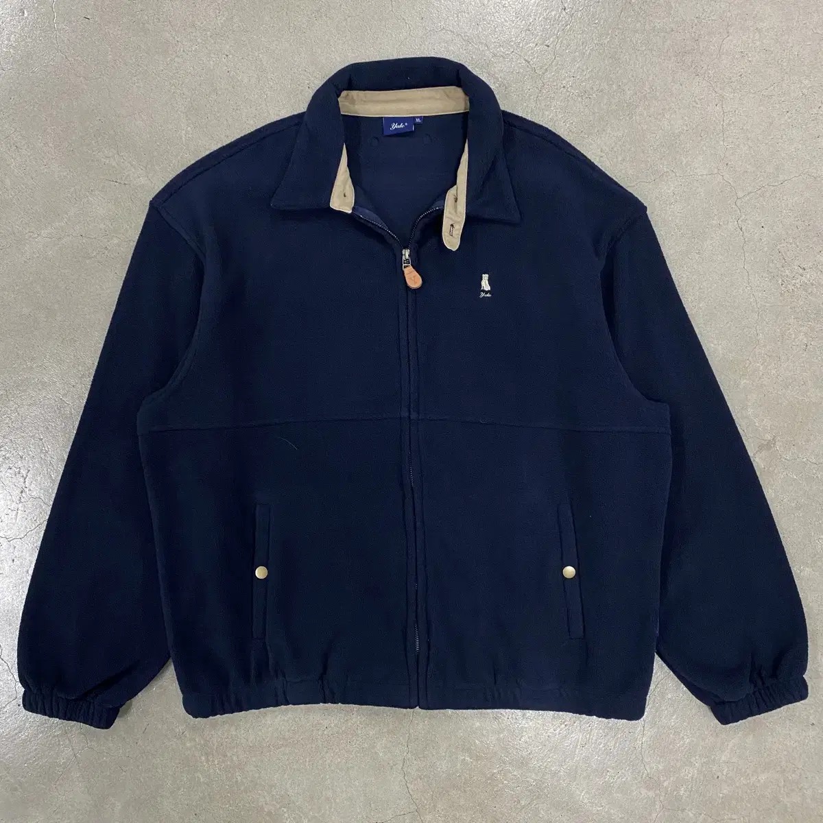 Yale Logo Navy Fleece Jacket