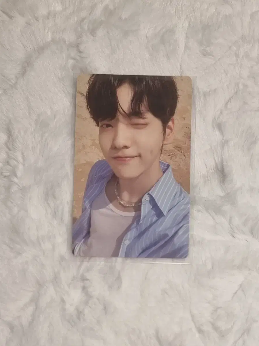 txt soobin Midsummer Sky Blue Photo Card Transfer