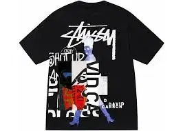 Stussy David Carson Collaboration Vahn Short Sleeve Tee Black