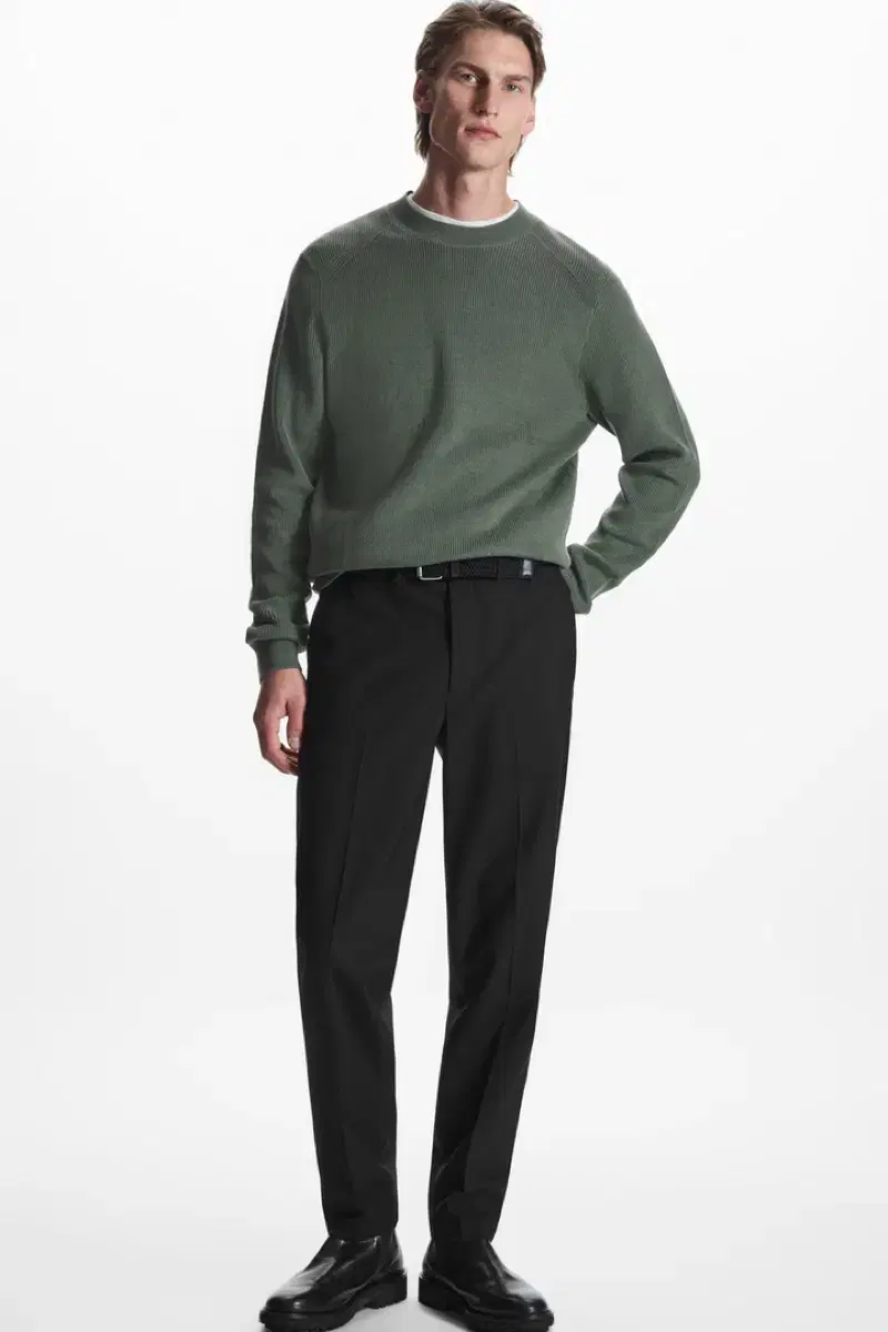 COS COS Men's Ribbed Knit Sweater