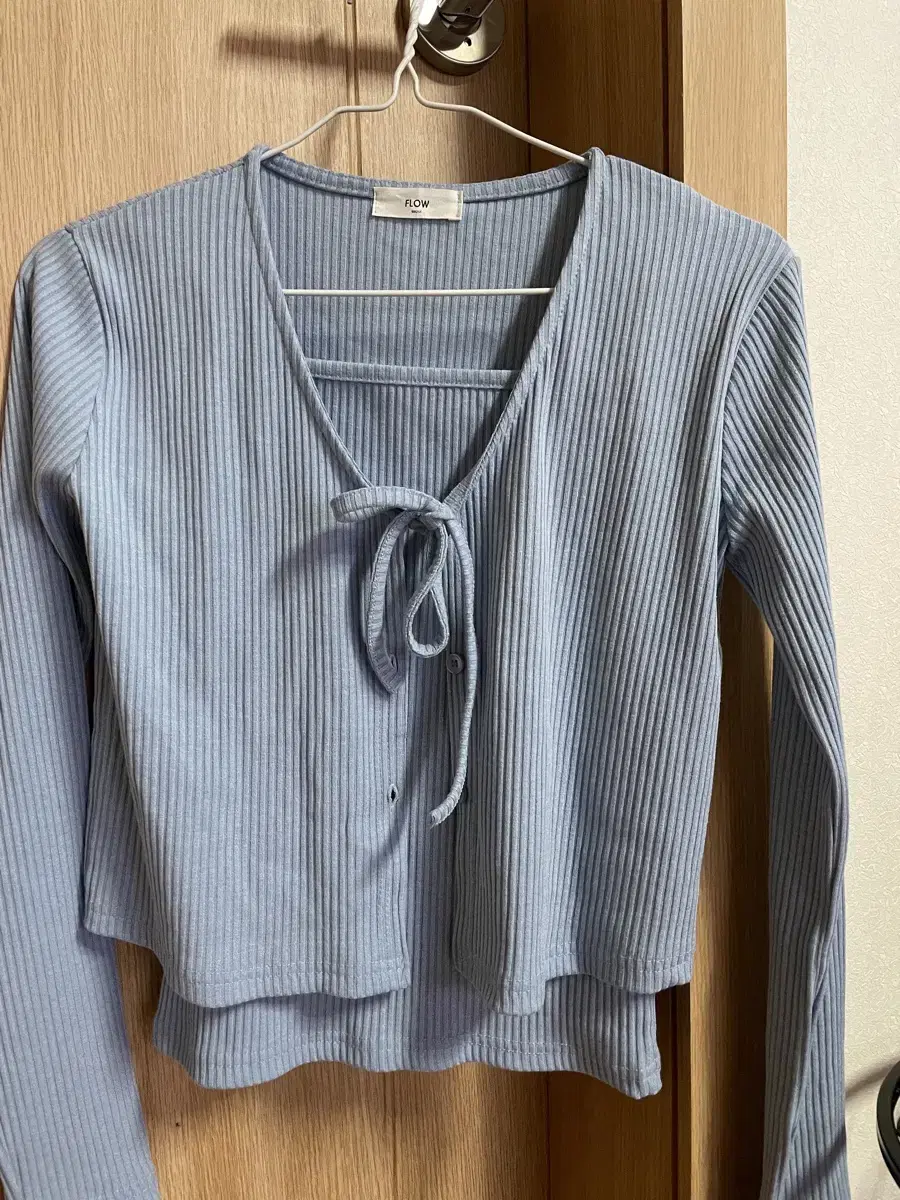 Light blue ribbon cardigan dress