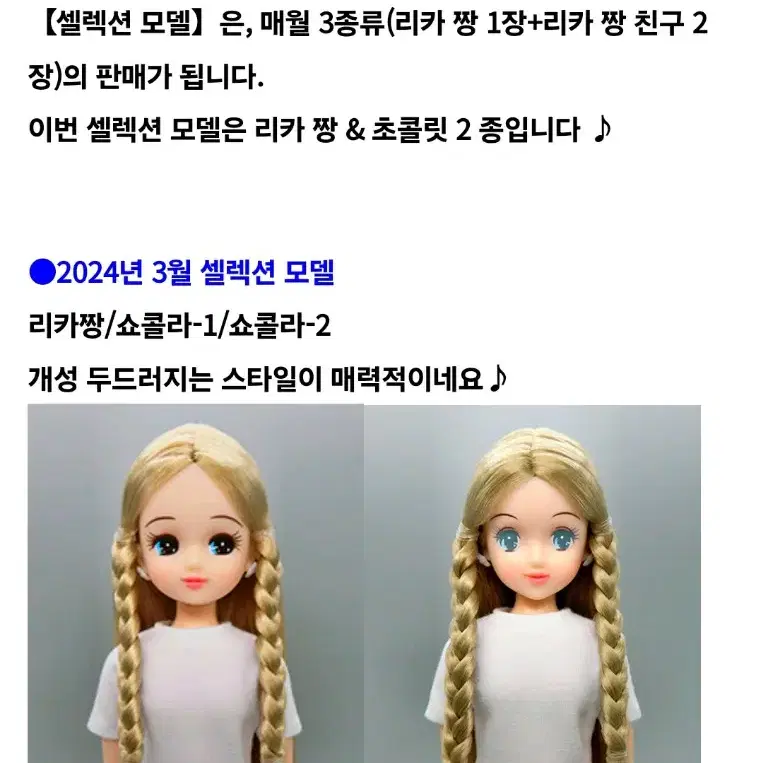 리카캐슬 셀렉션모델 시리즈 쇼콜라짱