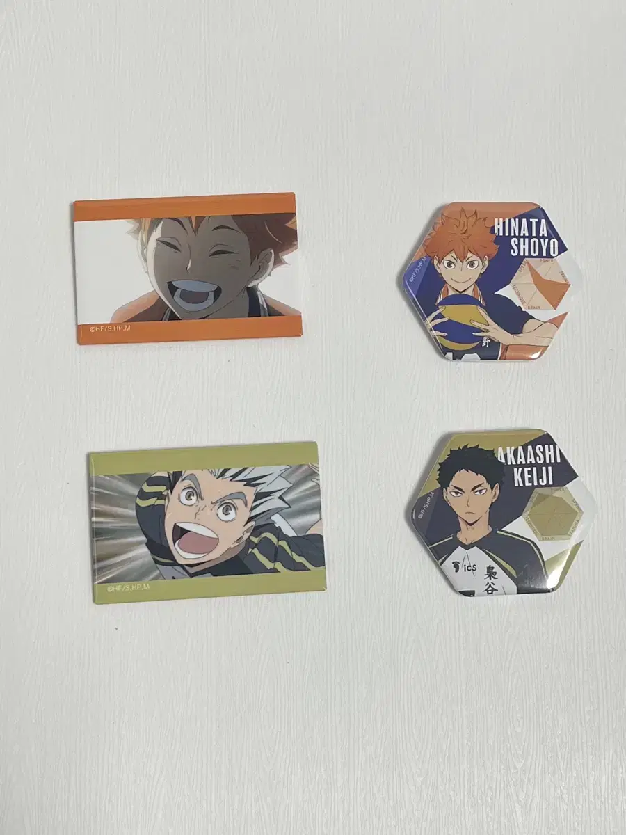 Official Haikyuu Badges (Shoyo Hinata, Kotaro Bokuto, Keiji Akaashi)