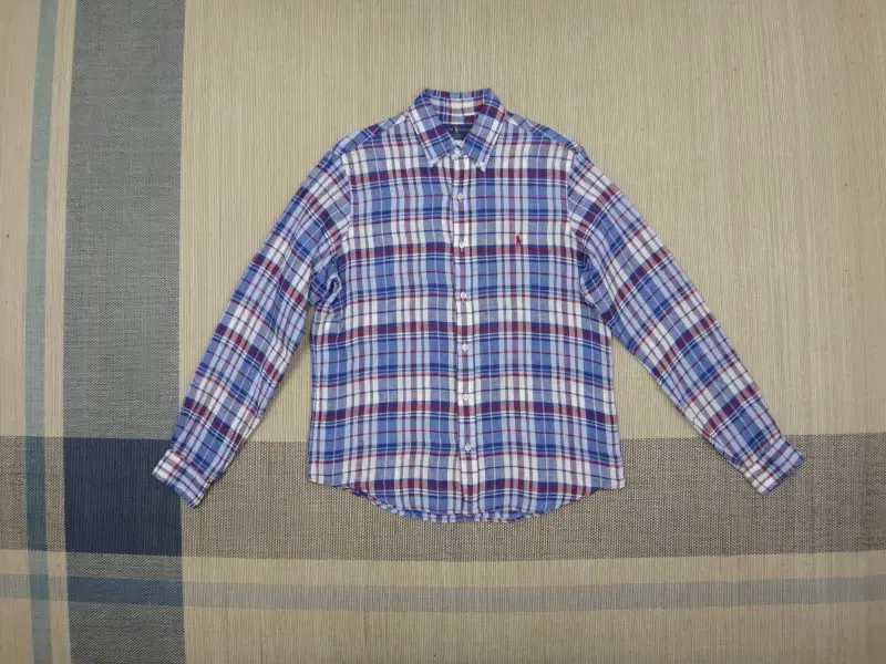 (M/95) Polo Ralph Lauren checked linen yeoreum long sleeve shirt