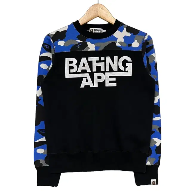 베이프 Bape 블루 카모 맨투맨