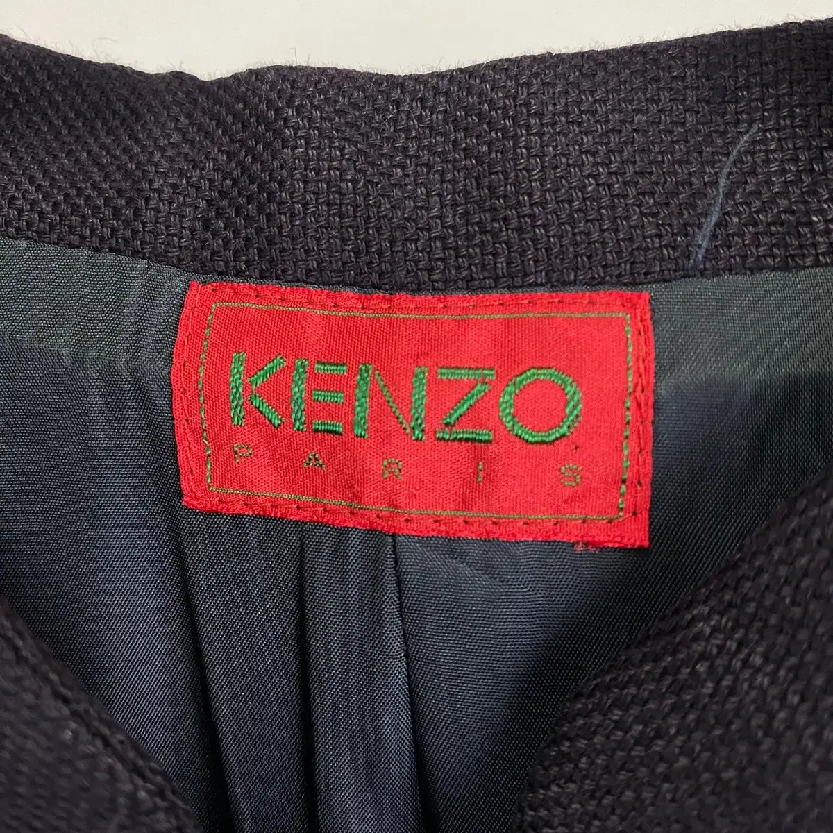 빈티지 KENZO PARIS 리넨 우븐 롱 자켓