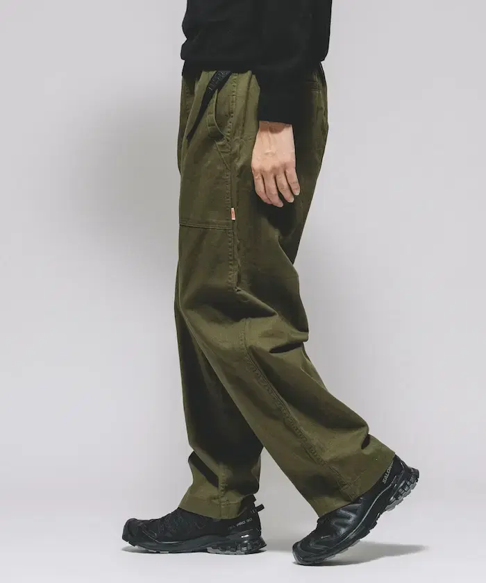 Freakstore x Hinson 24FW Wide Tapered Belted Baker Work Pants OliveL