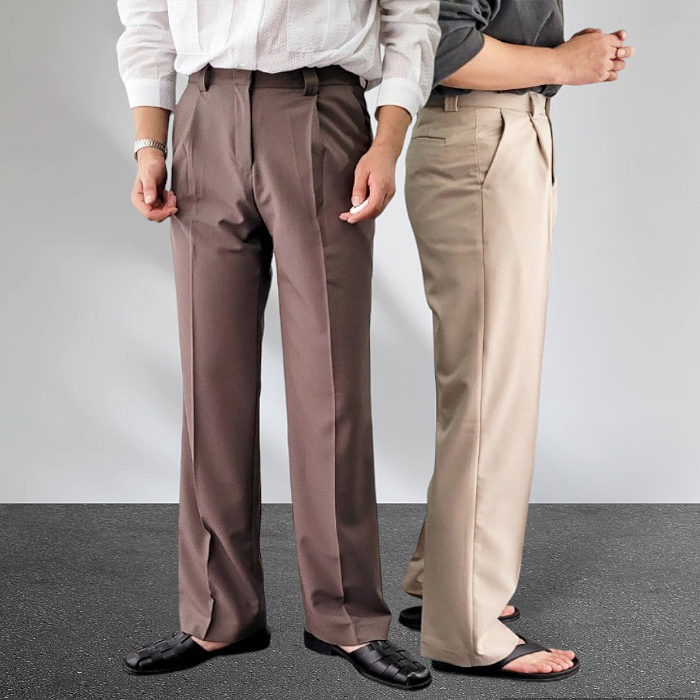 Premium henry One-Tuck Semi-Wide Slacks[4 Colors][28~34SIZE]