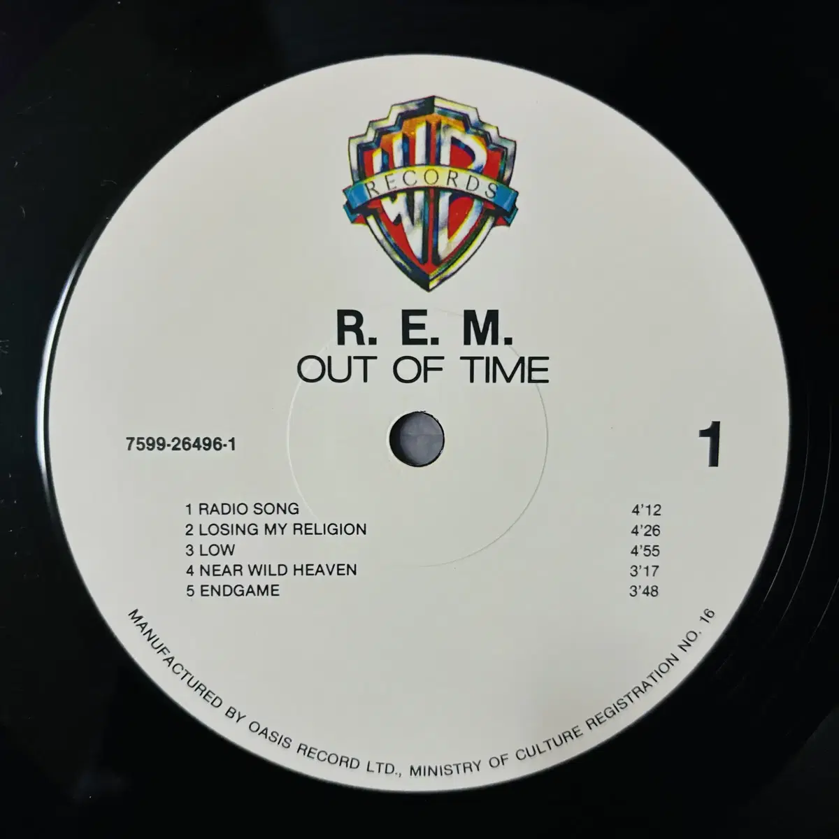 [록LP] R.E.M. - Out Of Time 한국반