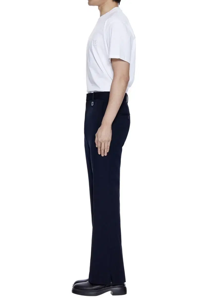 Wooyoung Mi 23SS Navy Side Slit Trousers 50