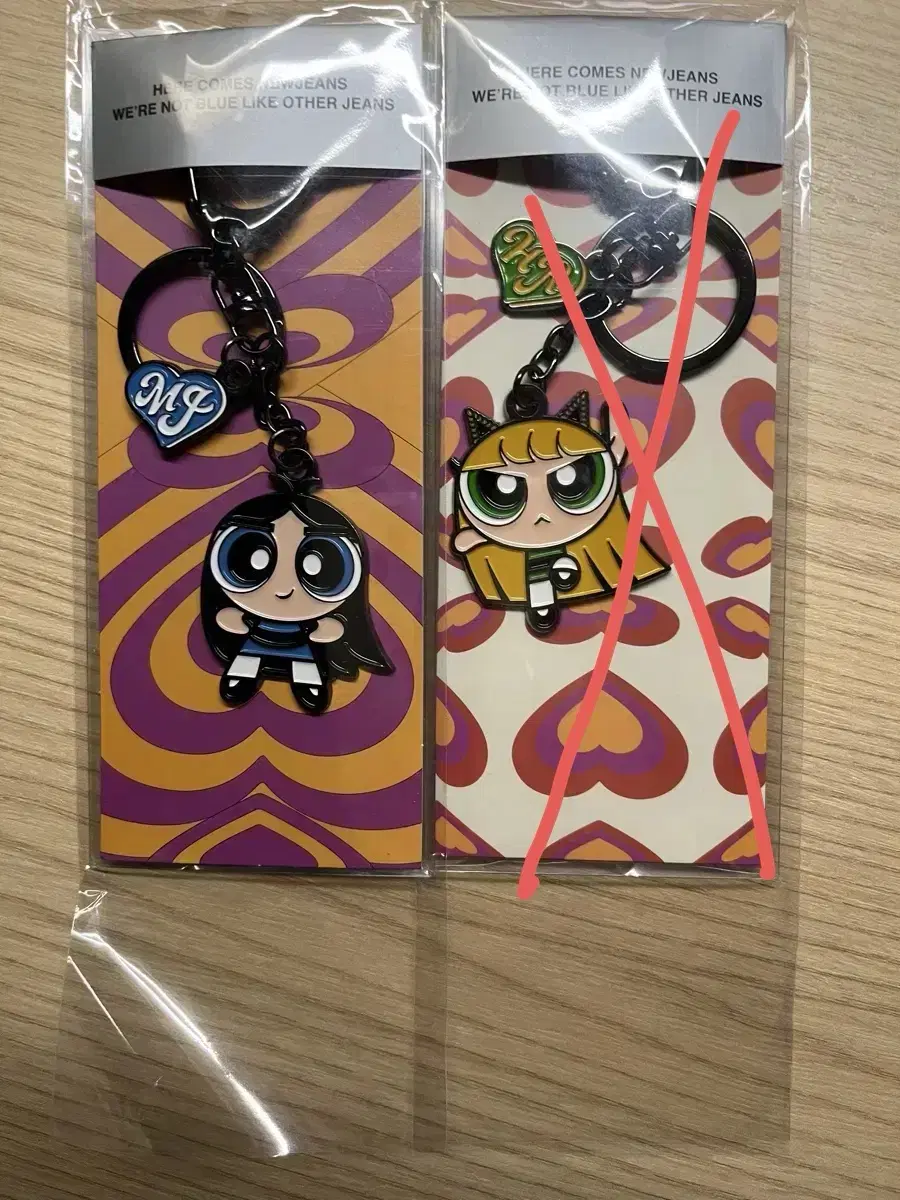 New Jeans Powerpuff Girls Metal keyring haerin Minji