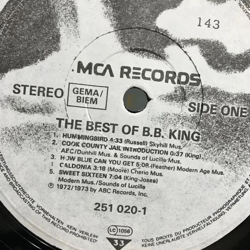 B B KING LP / AA1926