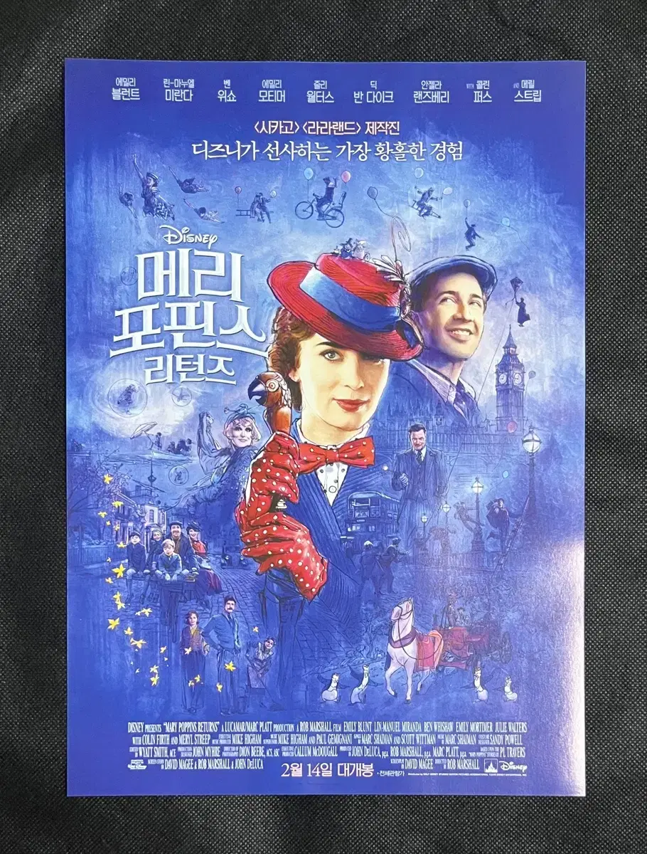 The Movie Mary Poppins Returns - Flyer Pamphlet poster (Emily Blunt)Disney