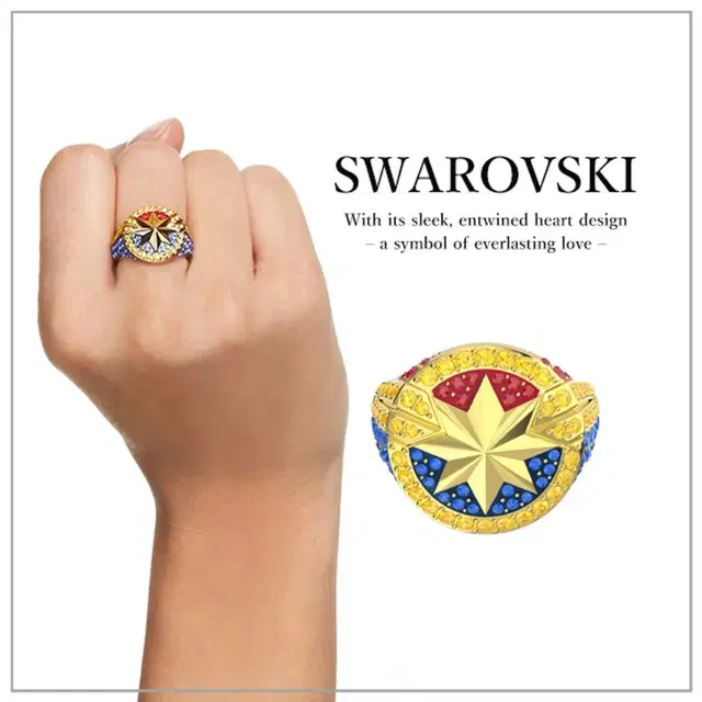 스와로브스키 마블 SWAROVSKI Marvel 링 반지 52 미개봉