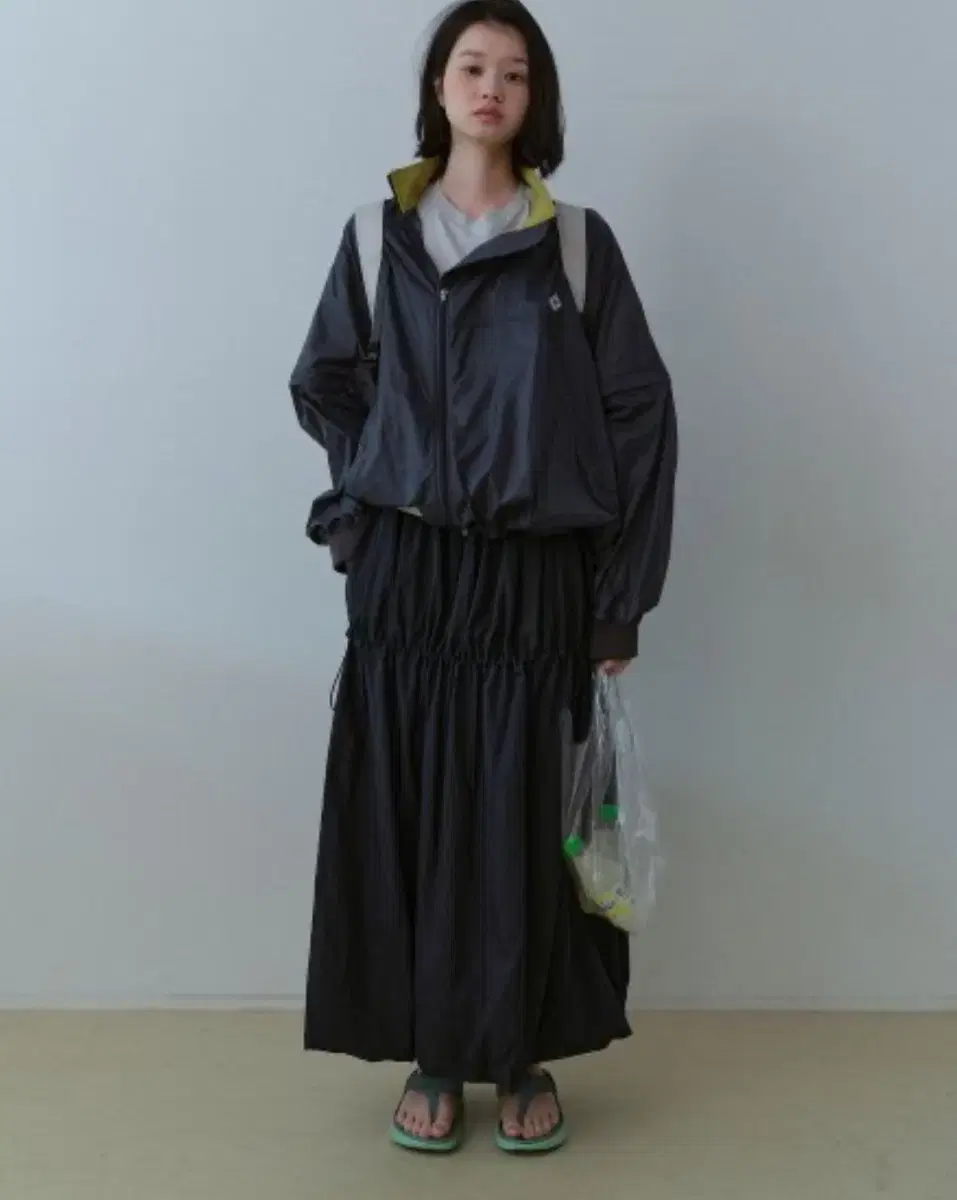 NoContent Balloon Long Skirt PolysuemOpenWaistLowRowClassic