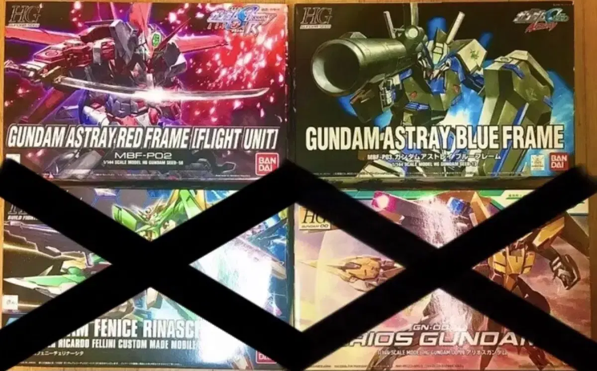 4 Gundam HG Series Used (False Assembly) for Sale