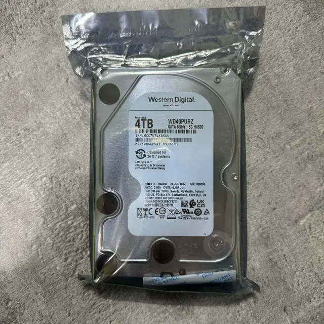 WD 4TB HDD 보증교환 새제품 판매합니다.