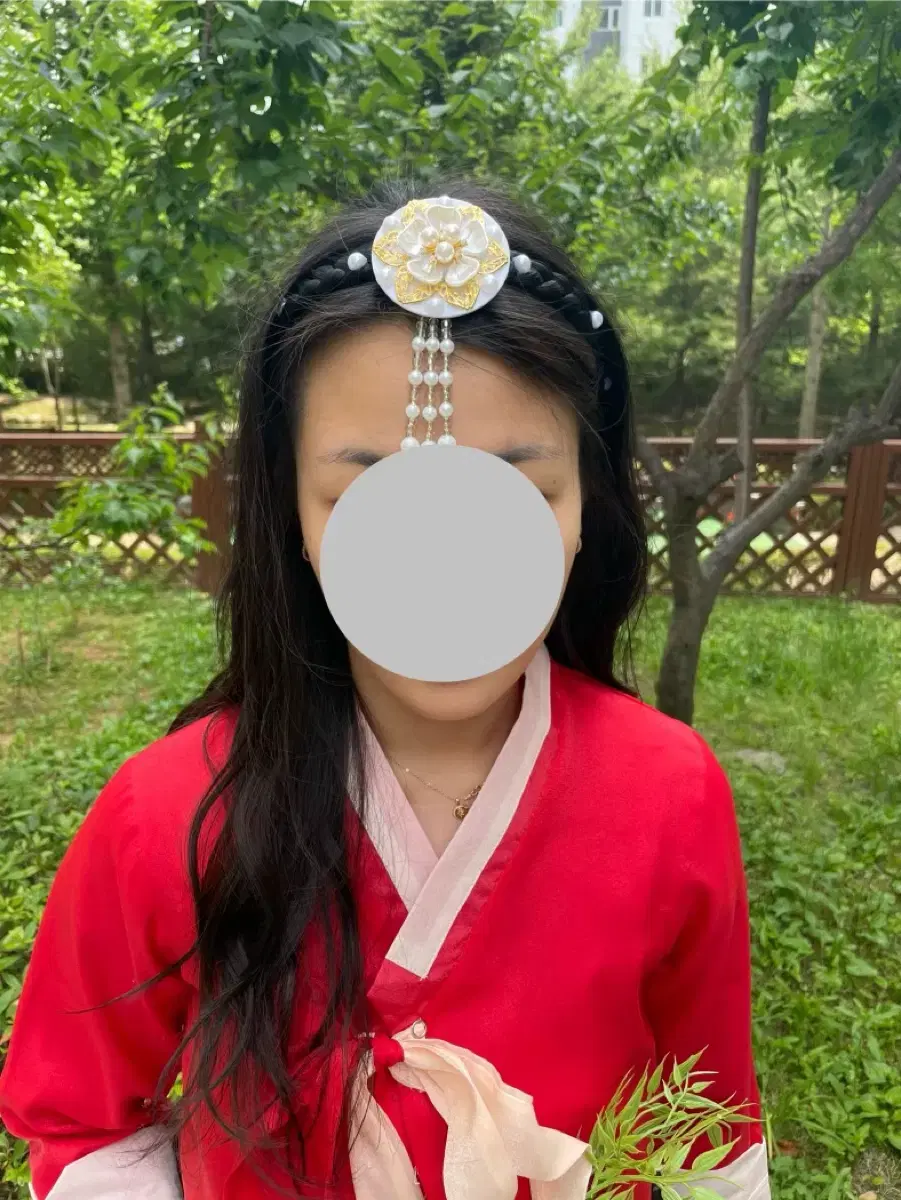 Hair Accessories, Ceramic Gold Pearl Flower Headband