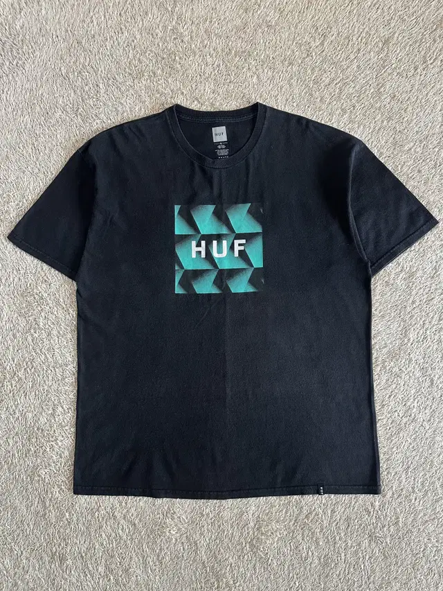 [XL] 허프 HUF 박스로고 그래픽 반팔 티셔츠 블랙