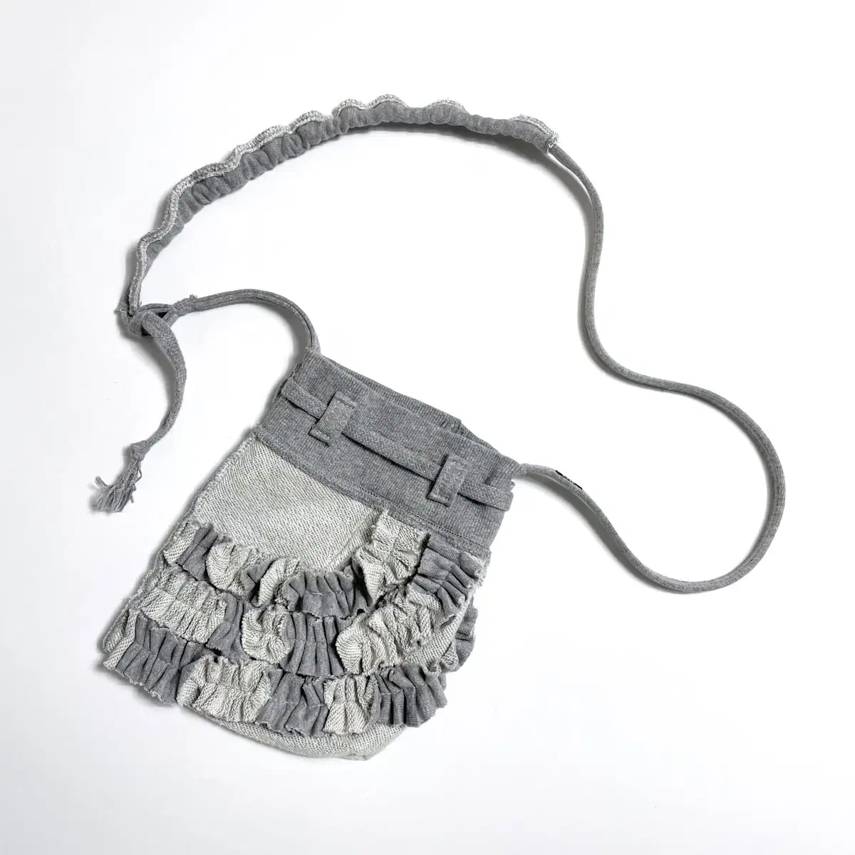 hoodie remade ruffle bag