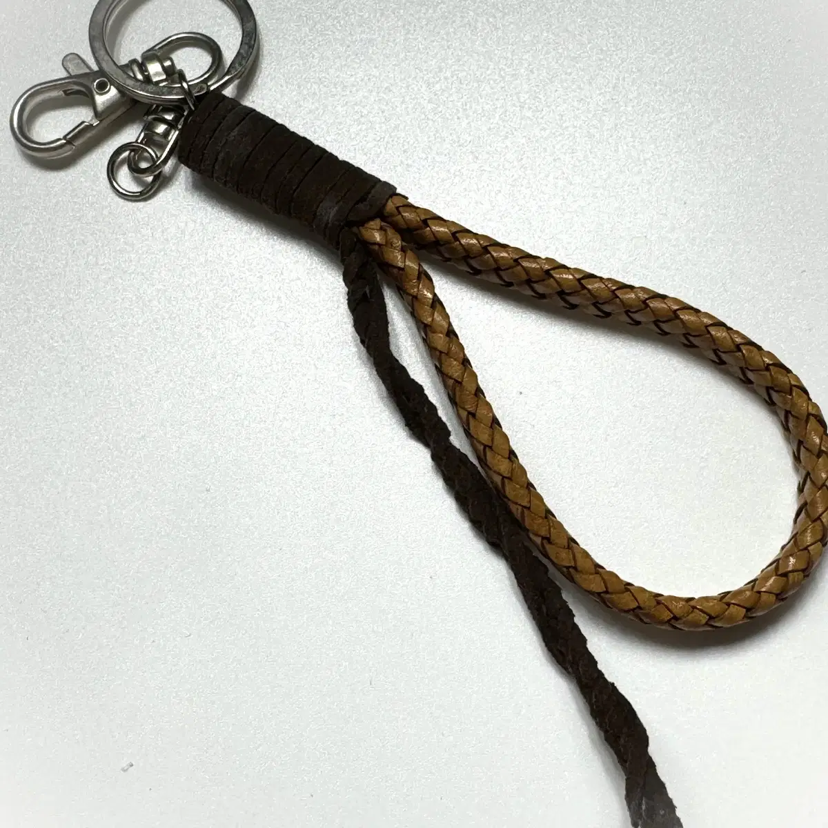 Leather keychain Braid 가죽키링 빈티지키링 키홀더