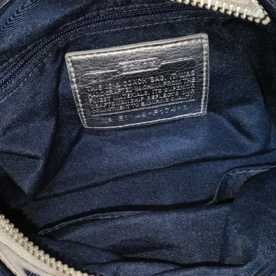 COACH silver denim monogram Bag