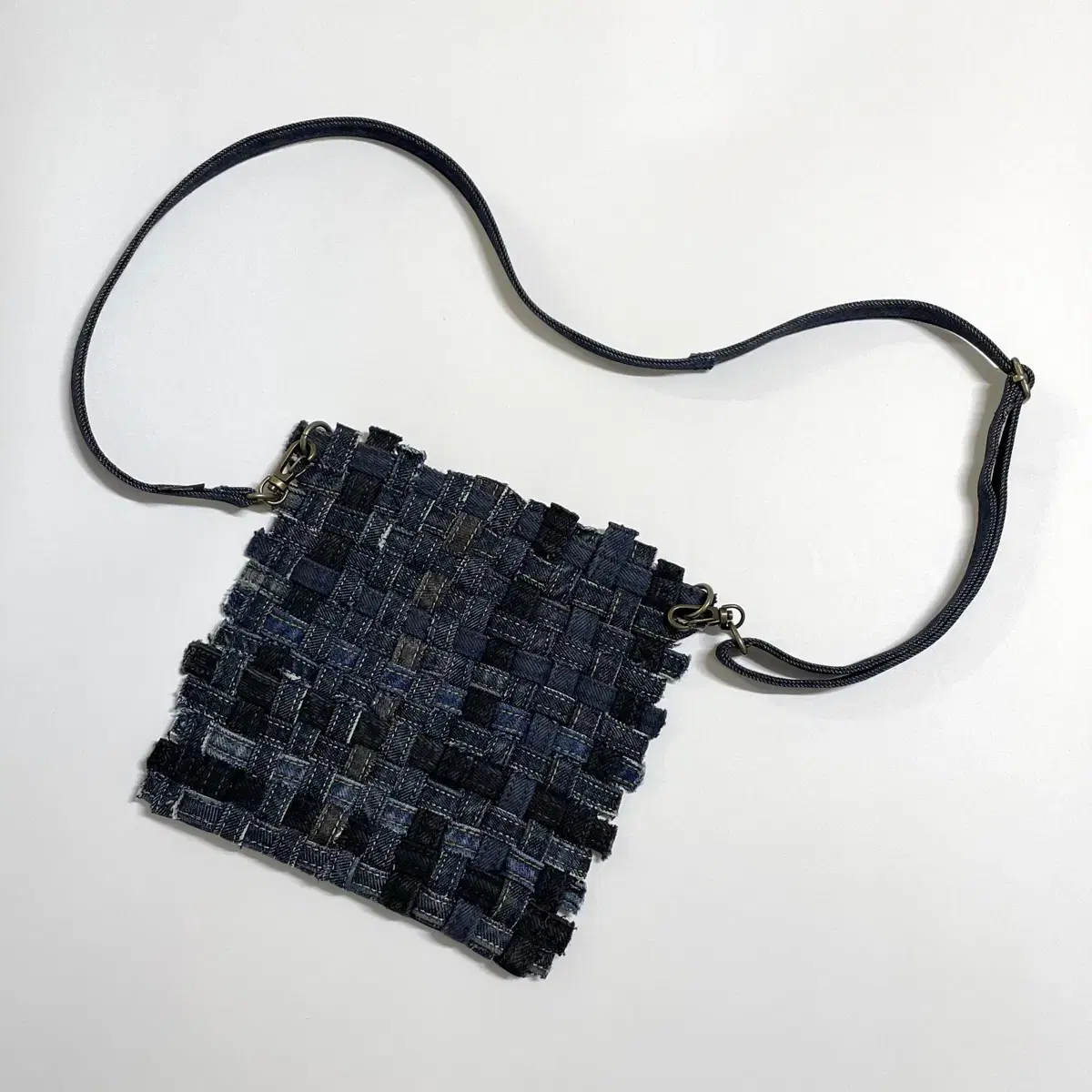 denim crochet cross bag