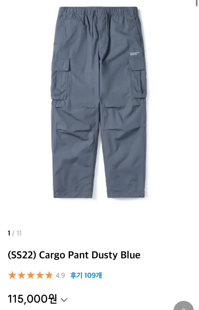 디스이즈네버댓 cargo pant dusty blue