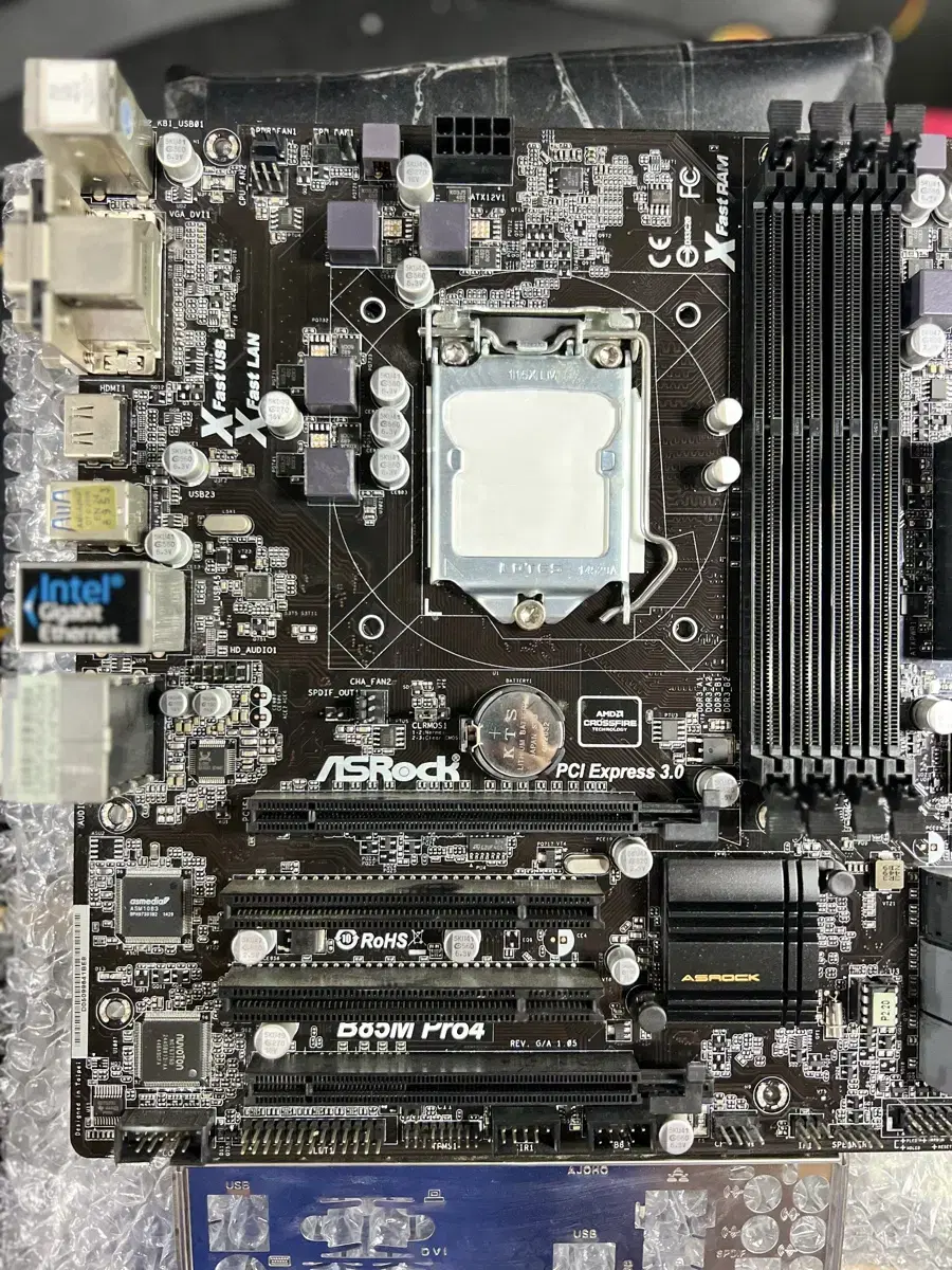 Asrock b85M PRO4(4세대보드,백패널포함)