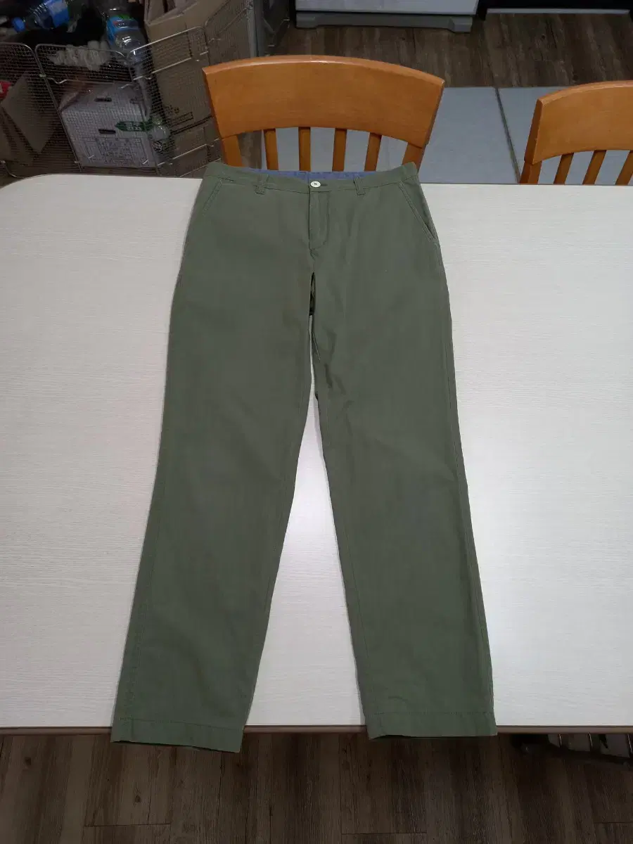 29 OLZEN LEE YEOREUM Slim Fit Cotton Pants Khaki 29-442