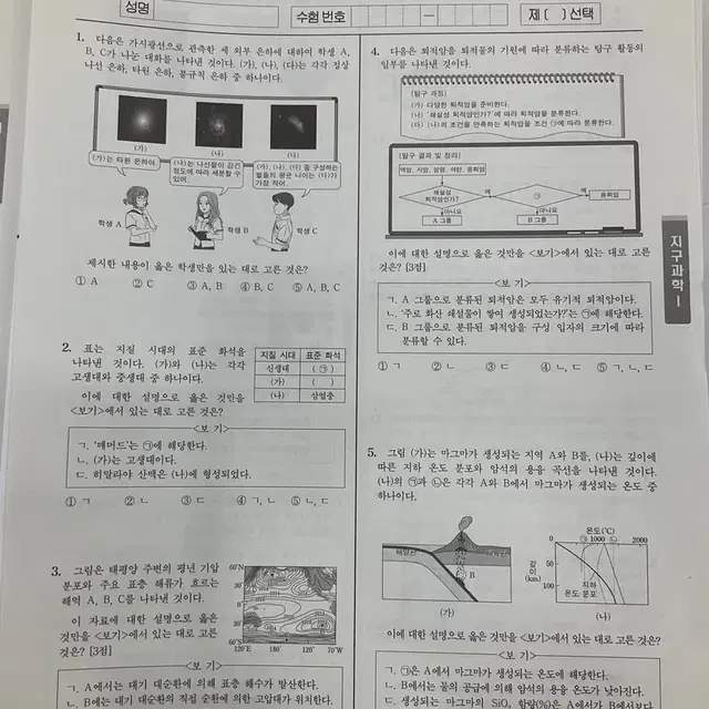 시대인재 2025 지구과학I 브릿지, 브릿지전국, n서바, 이신혁 모의