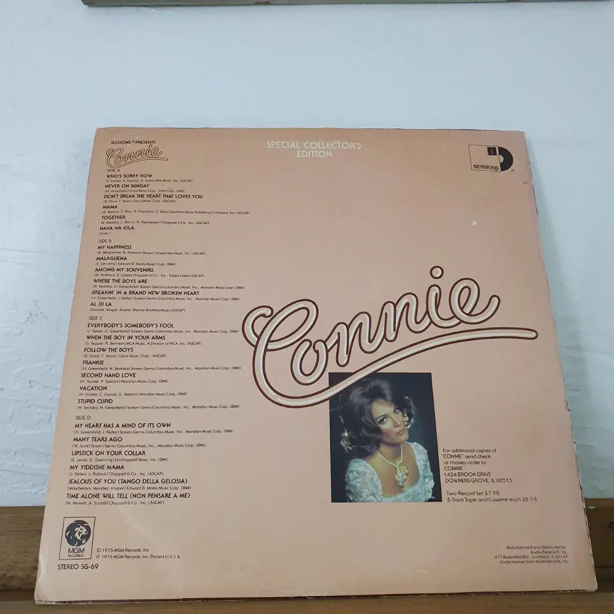 CONNIE  FRANCIS 2 LP   1975   미국원반 귀한음반.