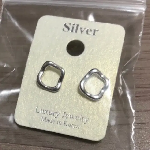 물결 마름모 silver925 귀걸이