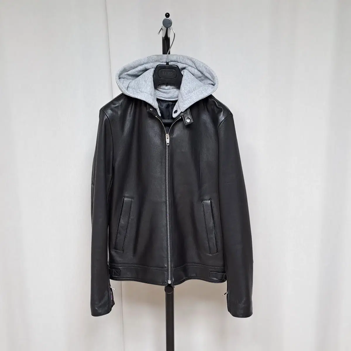 (Tacpo) Zeke Farrenheit Hooded Lambskin Rider Jacket