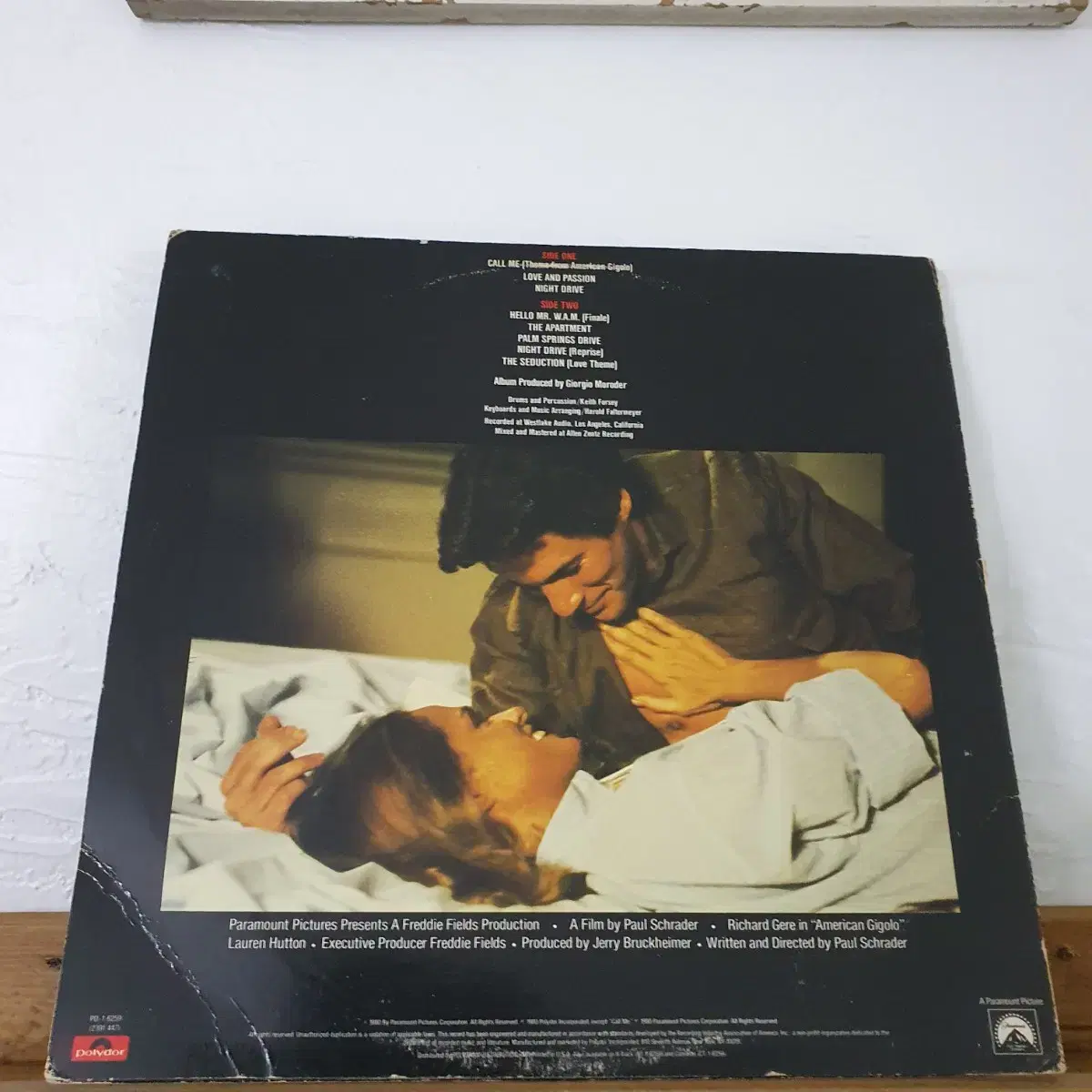 영화 American  gigolo LP 1980  미국원반  귀한음반.