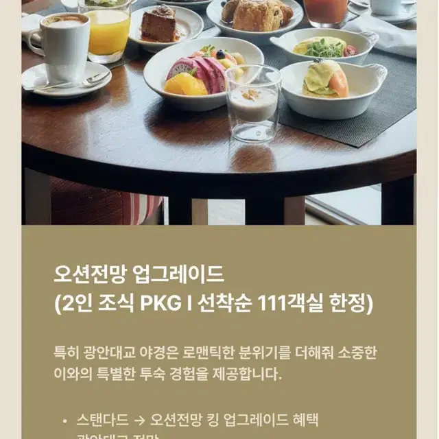 부산 하얏트 오션전망 킹 조식포함 (6.28-29)