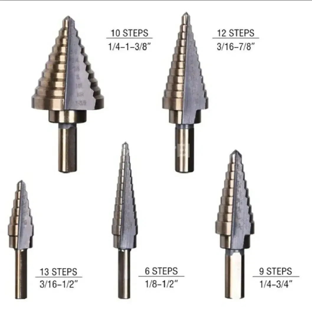 홀 가공 스텝 리머 스텝 드릴 5종 알루미늄 케이스 스탭