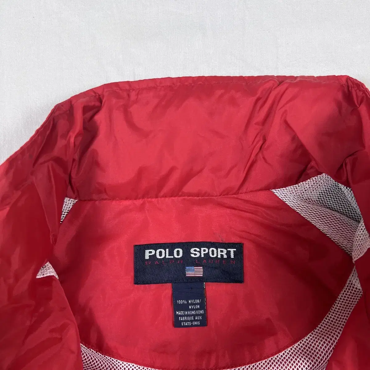 90s 폴로스포츠 polo sport 암 스펠아웃 p 로고 바람막이