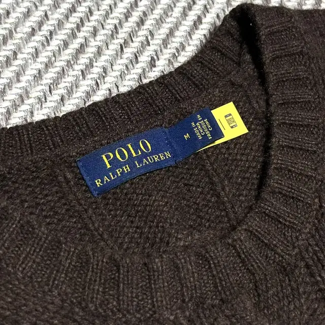 [ M ] Polo 폴로 랄프로렌 23FW 울 캐시미어 케이블 니트