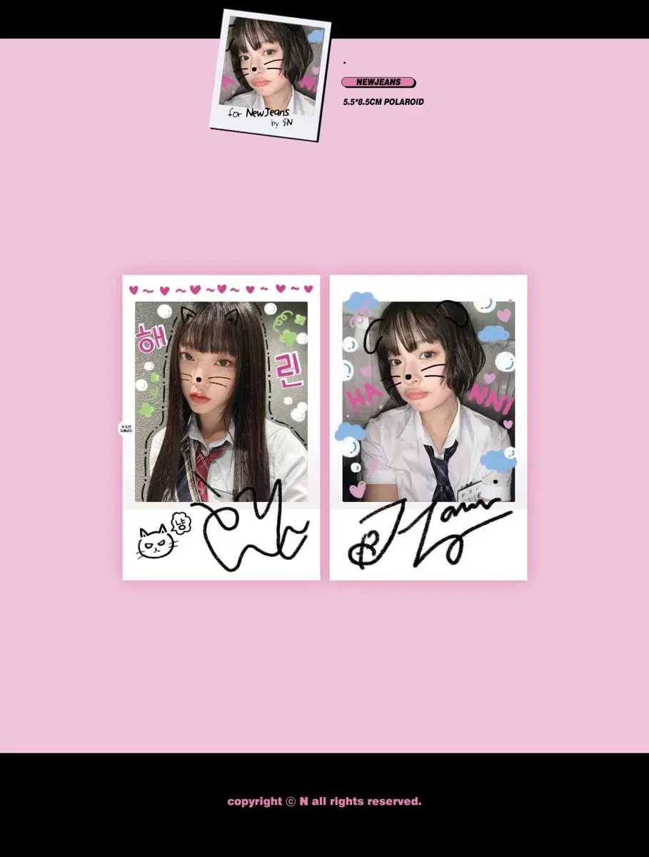 [Patterns for sale] New Jinsu haerin hanni polaroid Photo Card Patterns