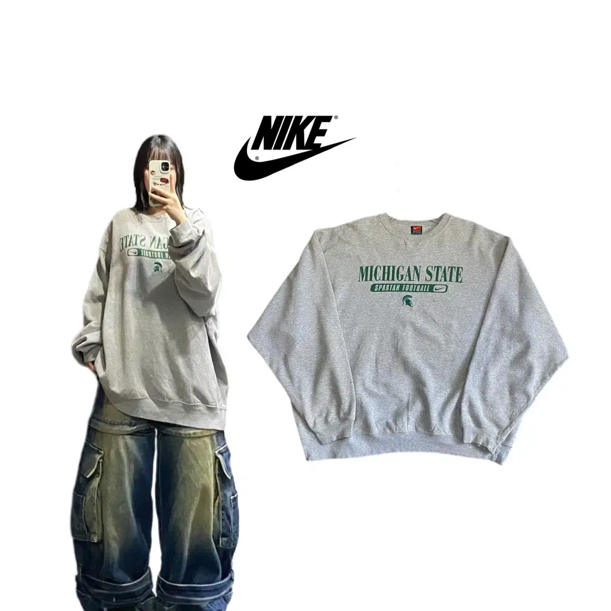 Nike 90s Michigan State Sweatshirt Man to Man