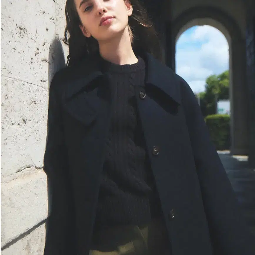 아바몰리 cashmere wool single coat