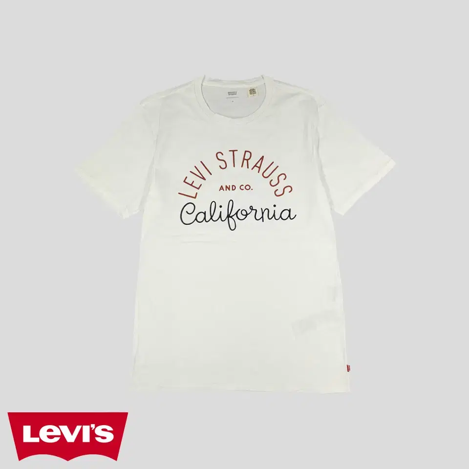 Levi's White Spellout California Big Printing Cotton 100% American Made Slim Fit