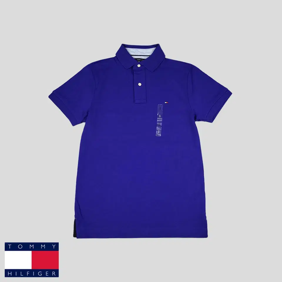 Tommy Hilfiger Cobalt Bloo Tommy Logo Cotton100 Custom Fit Collar Neck Short Sleeve T-Shirt Bird