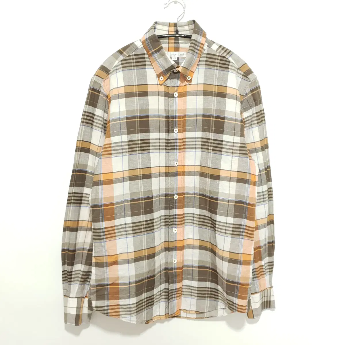 Solid Homme Wooyoung Linen Check Shirt 100_I2105