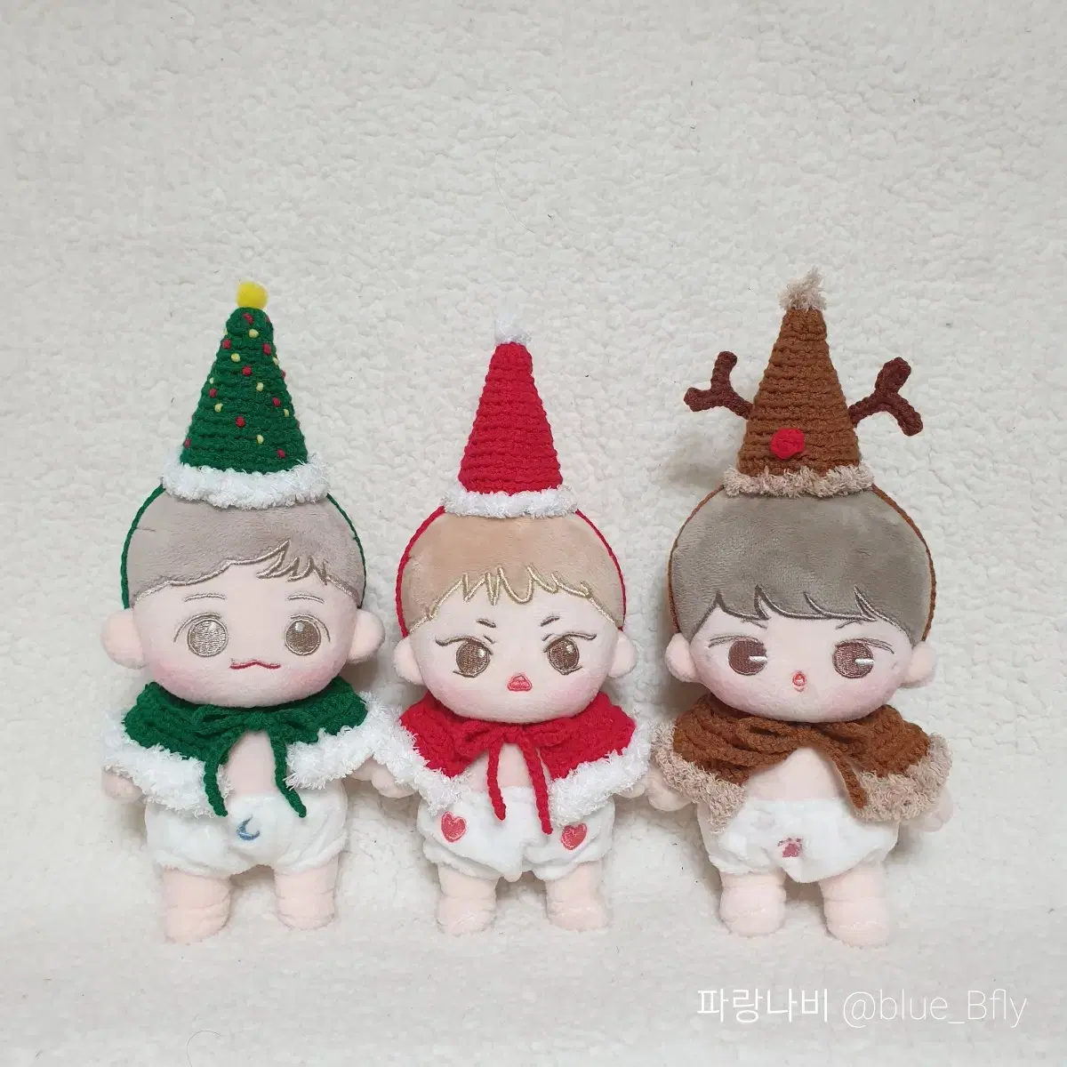 Free shipping 15cm doll clothes rudolph knitting clothes cape hat cotton clothes store