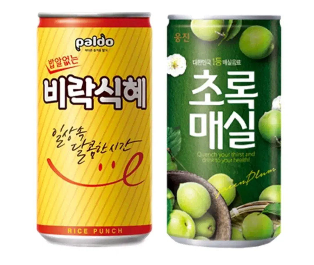 웅진 초록매실 180ml 30캔 +  비락식혜 175ml 30캔