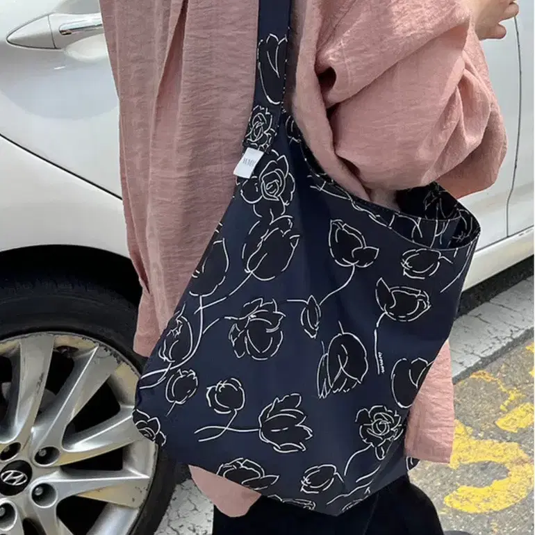 WMM Loiret Eco Bag Navy 플라워 에코백 새상품