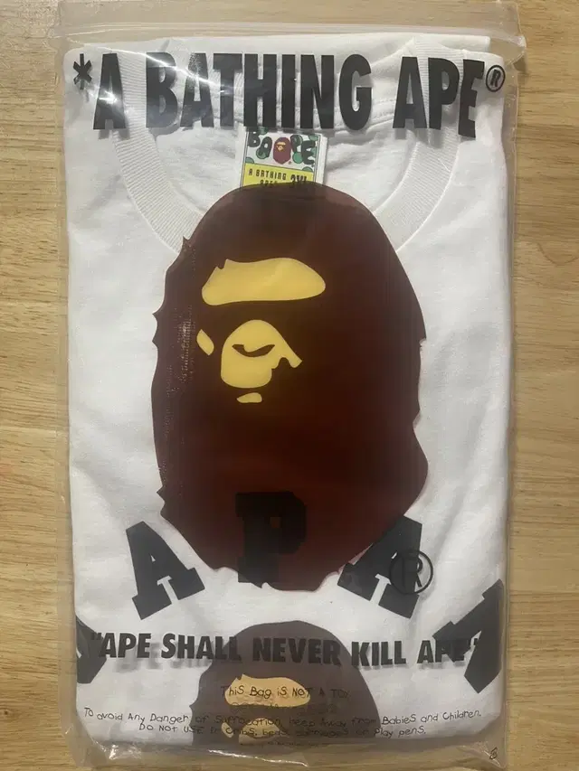 3xl 베이프 bape 컬리지 티셔츠