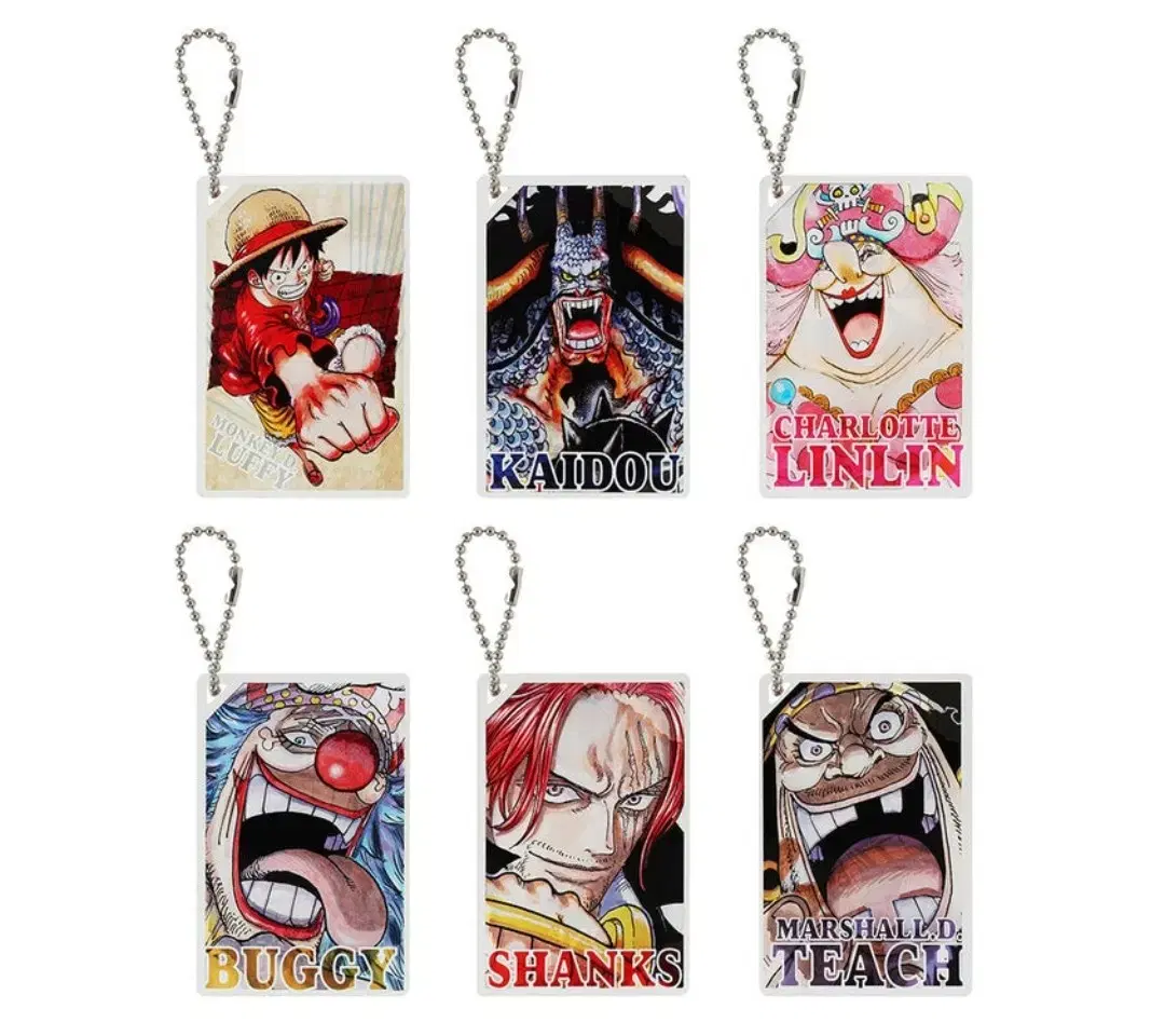 ONEPIECE Domino-style acrylic Set of 6 Keychains